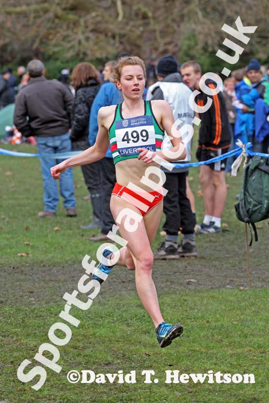 Georgia Taylor-Brown on her way to second place in the under-20s, under-17 and under-20 womens Liverpool Cross Challenge. David T. Hewitson/Sports for All Pics